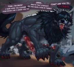 kuroki_tomoko, kultist, 1futa, after_transformation, balls