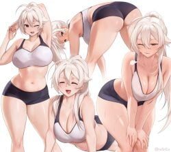 nyopu_(iwbitu), original_character, iwbitu, ahoge, big_ass