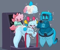 axii_(sleepysous), lumi_(bluepolyafterdark), sleepysous, 1girls, 2boys