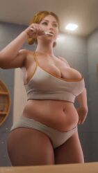 original, vreya3d, 1girls, bra, breast_expansion