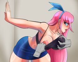 anonymous_male, aubrey_(omori), omori, sword_ov, against_wall