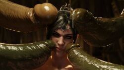 shadowheart, baldur's_gate_3, bobbybuttbuck, 1girls, 4_penises