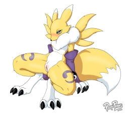 digimon_(species), renamon, bandai_namco, digimon, 3_toes