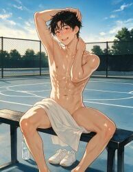 original_character, original, 1boy, abs, barefoot