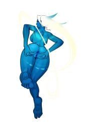uranus_(planet), telepurte, 1girls, anthro, barefoot