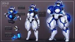 dfc4-01, nodegama, blue_breasts, blue_fluid, blue_goo