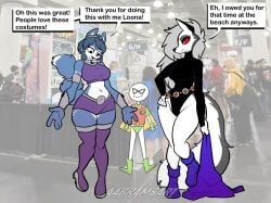 krystal, krystal_(star_fox), loona_(helluva_boss), raven_(cosplay), robin_(dc)