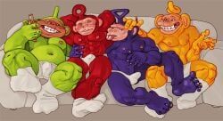 dipsy_(teletubbies), laa-laa_(teletubbies), po_(teletubbies), tinky_winky_(teletubbies), teletubbies