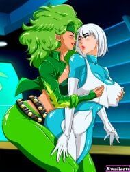 fire_(dc), ice_(dc), dc_comics, kwaiiarts, 2girls