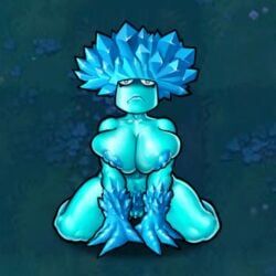 ice-shroom_(pvz), plants_vs_zombies, waneczka228, 1girls, big_breasts