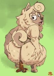 wendy_(bluey), bluey_(series), sheeplygoatus, anthro, anus