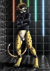hufnaar, ankles_tied, anthro, balls, black_collar