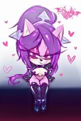 sonic_original_character, star_the_spineless_hedgehog, shuur1n_nsfw, eyeshadow, female_focus