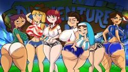 amelie_(disventure_camp), ashley_(disventure_camp), grett_(disventure_camp), isabel_(disventure_camp), isabel_carboni