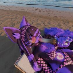 burtrevolution, anthro, beach, big_breasts, bikini