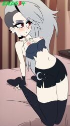 human_loona, helluva_boss, ends34, blush, crop_top