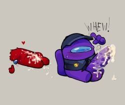 among_us_purple, among_us_red, among_us, among_us_(series), blush