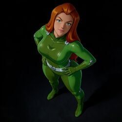sam_(totally_spies), cartoon_network, totally_spies, belt, black_background