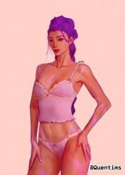 kpop_demon_hunters, 1girls, armpit, armpit_crease, armpit_peek