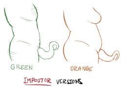 among_us_green, among_us_orange, among_us, among_us_(series), anthro