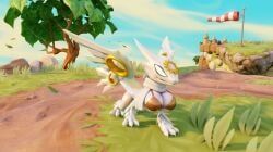 spotlight_(skylanders), skylanders, bikini, breasts, bronze_bikini