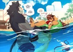 ben_(the_dogsmith), rhoda_(the_dogsmith), inu-sama, beach, big_ass
