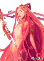 mira_(kpop_demon_hunters), kpop_demon_hunters, quentims, 1girls, bare_arms