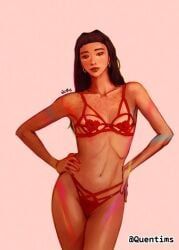 zoey_(kpop_demon_hunters), kpop_demon_hunters, quentims, 1girls, adult