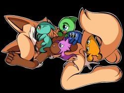 blue_wisp_(sonic), green_wisp_(sonic), orange_wisp, pink_wisp_(sonic), whisper_the_wolf