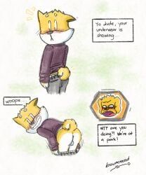 anthro, anus, backsack, balls, bent_over