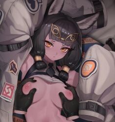 titi_(arknights), arknights, mildt, 1boy, 1girl