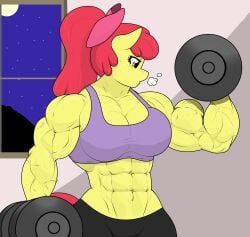 apple_bloom_(mlp), my_little_pony, matchstick_(artist), abs, biceps