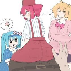 akita_neru, hatsune_miku, kasane_teto, mesmerizer_miku, mesmerizer_teto