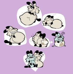 meatcanister, abdominal_bulge, all_fours, ambiguous_gender, ambiguous_pred