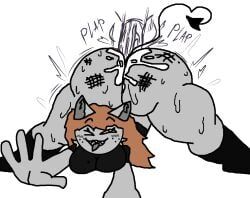 sprunki_oc, 1girl, 1woman, big_ass, big_balls