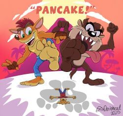 crash_bandicoot, tasmanian_devil_(looney_tunes), taz_(looney_tunes), wally_pembroke, crash_(series)