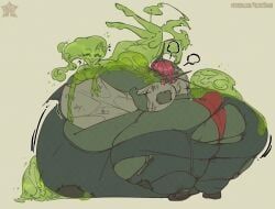 original_character, original, velvet_bambi, 1goblin, 2girl