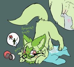 generation_9_pokemon, jaki-kun_(character), pokemon_(species), sprigatito, nintendo