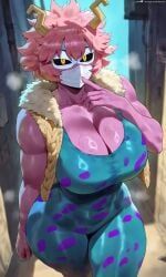 mina_ashido, my_hero_academia, 1girls, alley, big_breasts