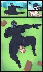 chain_chomp, gigi_(thecoatl034), red_toad, toad_(mario), mario_(series)