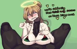 safebooru-tan, mr.sir_69, angel, big_breasts, big_penis