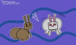 rabbit_(minecraft), minecraft, terrylewds, 2boys, ass