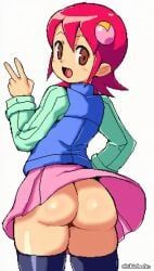 mayl_sakurai, mega_man, mega_man_battle_network, chibicheeks, ass