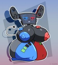 switch_2_mouse, nintendo_switch_2, chabble, buckteeth, different_colored_eyes