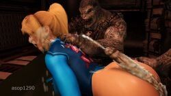 locust_(gow), samus_aran, sarah_bryant_(model), zero_suit_samus, gears_of_war