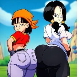 pan_(dragon_ball), videl, dragon_ball_gt, dragon_ball_z, 2girls