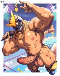 xxl_woofia, punktoso, 1boy, abs, balls