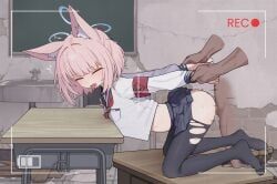 niko_(blue_archive), blue_archive, ju_ge, 1boy, 1girls