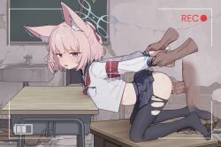 niko_(blue_archive), blue_archive, ju_ge, 1boy, 1girls