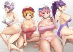 letty_whiterock, minoriko_aki, patchouli_knowledge, yuyuko_saigyouji, touhou